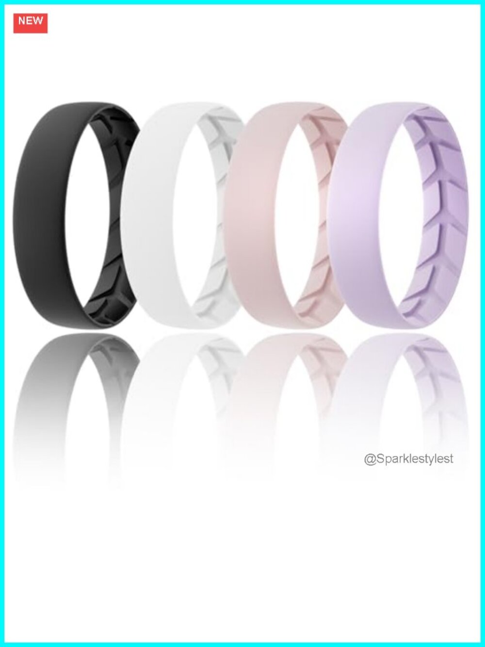 Silicone Wedding Ring 5.5mm Breathable Gym Workout Band